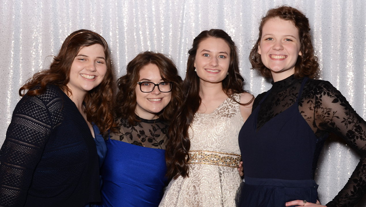 Haliey Morgan and friends pose for the camera