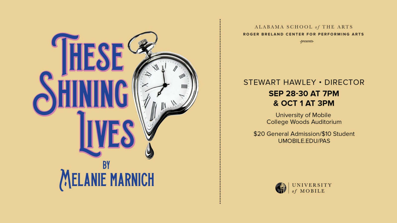 University of Mobile Presents “These Shining Lives” Sept. 28 – Oct. 1