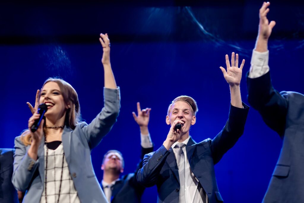 with voices
