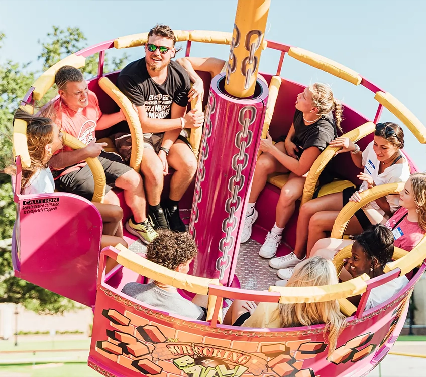 students riding ride