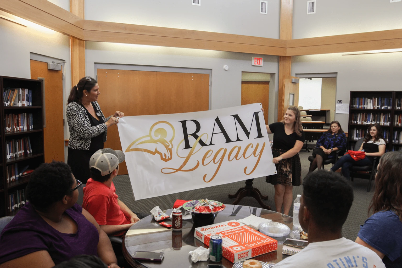 ram legacy banner being held up